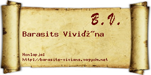 Barasits Viviána névjegykártya